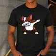 Dabbing Red Boston Terrier Dab Dance Dog Men Women Kids Men's Casual T-Shirt Dark Grey