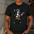Dog Playing Guitar Singing Boston Terrier For Men Women Girls Kids Men's Casual T-Shirt Dark Grey