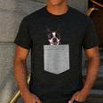 Dog In Your Pocket Boston Terrier For Men Women Girls Kids Men's Casual T-Shirt Dark Grey