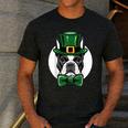 Green Boston Terrier Shamrock St Patricks Day Boston Terrier Men's Casual T-Shirt Dark Grey