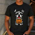 Halloween Dog Boston Terrier Mummy Costume Men Women Kids Men's Casual T-Shirt Dark Grey