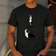 Inhale Exhale Yoga Boston Terrier Tshirt Men's Casual T-Shirt Dark Grey