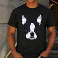 Kids Boston Terrier Dog For Women And Girls Men's Casual T-Shirt Dark Grey