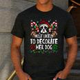 Most Likely Decorate Her Boston Terrier Dog Ugly Christmas Men's Casual T-Shirt Dark Grey