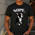 Love NOPE Boston Terrier Dog Lover Men's Casual T-Shirt Dark Grey