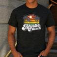 Myrtle Beach South Carolina Retro 70s Vintage Vacation Men's Casual T-Shirt Dark Grey