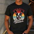 Retro Life Is Better With Boston Terrier Mom Dog Lover Men's Casual T-Shirt Dark Grey