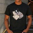 Sleepy Boston Terrier Pajama Men Women Kids Men's Casual T-Shirt Dark Grey
