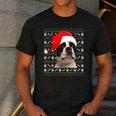 Ugly Xmas Sweater Santa Boston Terrier Dog Christmas For Men Women Kids Men's Casual T-Shirt Dark Grey