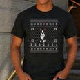 Ugly Xmas Sweater Style Boston Terrier Reindeer Christmas Men's Casual T-Shirt Dark Grey