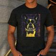 Vintage Boston Terrier Dog Men's Casual T-Shirt Dark Grey