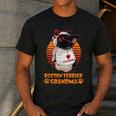 Vintage Boston Terrier Grandma Wear Sunglasses Dog Lover Men Women Girls Kids Men's Casual T-Shirt Dark Grey