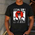 Vintage Japanese Dogzilla Boston Terrier Men's Casual T-Shirt Dark Grey