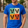 Bostie Dog Lover Boston Terrier With Sunglasses For Men Women Girls Kids Men's Casual T-Shirt Royal Blue