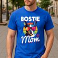 Boston Terrier Bostie Dog Breed Pet Bostie Mom Men's Casual T-Shirt Royal Blue