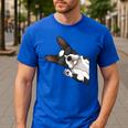 Boston Terrier Bostie Dog Kids Men Men's Casual T-Shirt Royal Blue