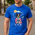 Boston Terrier Boston Bull Terrier Men's Casual T-Shirt Royal Blue