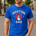 Boston Terrier Dad Dog Father For Men Women Kids Men's Casual T-Shirt Royal Blue