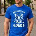 Boston Terrier Dad Boston Terrier Men's Casual T-Shirt Royal Blue