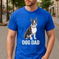 Boston Terrier Dog Dad Boston Terrier Dog Lovers Men's Casual T-Shirt Royal Blue