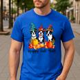 Boston Terrier Dog Lover Fall Ya'Ll Halloween Costume Men Women Men's Casual T-Shirt Royal Blue
