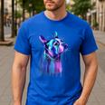 Boston Terrier Dog For a Boston Terrier Mom Men's Casual T-Shirt Royal Blue