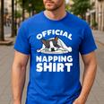 Boston Terrier Dog Official Sleeping Shirt Men Women Kids Men's Casual T-Shirt Royal Blue