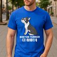 Boston Terrier Dog Owner Grandma Men's Casual T-Shirt Royal Blue