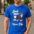 Boston Terrier Fart American Gentleman Non-Sporting Dog Men's Casual T-Shirt Royal Blue