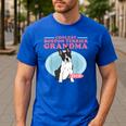 Boston Terrier Grandma Bostie Dog Owner Boston Terrier Men Women Men's Casual T-Shirt Royal Blue