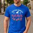 Boston Terrier Grandma Nana Dog Lover Christmas Men's Casual T-Shirt Royal Blue