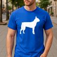 Boston Terrier Men's Casual T-Shirt Royal Blue