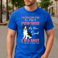 Boston Terrier Mom American Gentleman Dog Lover Mother's Day Men's Casual T-Shirt Royal Blue