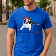 Boston Terrier Mom Bandana Boston Terrier Dog Men's Casual T-Shirt Royal Blue