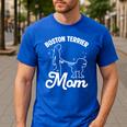 Boston Terrier Mom Boston Terrier Mom Men's Casual T-Shirt Royal Blue