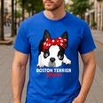 Boston Terrier Mum Dog Woman Idea Men's Casual T-Shirt Royal Blue