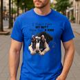 Boston Terrier Shirt I Didn't Fart My Butt Blew You A Kiss Men's Casual T-Shirt Royal Blue