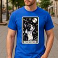 Boston Terrier Tarot Card Star With The Moon Men Women Kids Men's Casual T-Shirt Royal Blue