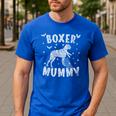 Boxer Dog Mama Halloween Men's Casual T-Shirt Royal Blue