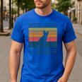 Dog Boston Terrier Mom Vintage Boston Terrier Mom Men's Casual T-Shirt Royal Blue