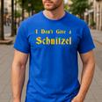 I Don't Give a Schnitzel T-Shirt Men's Casual T-Shirt Royal Blue