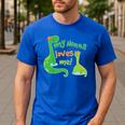Kids My Nonna Loves Me Dinosaur Grandson Men's Casual T-Shirt Royal Blue