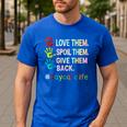 Love Daycare Provider Childcare Teacher Tie Dye Men&#x27;s Casual T-Shirt Royal Blue