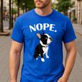 Love NOPE Boston Terrier Dog Lover Men's Casual T-Shirt Royal Blue