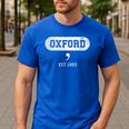 Oxford Comma English Teacher Shirt T-Shirt Men&#x27;s Casual T-Shirt Royal Blue