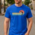 Retro Vintage Boston Terrier Dog Lover Boston Terrier Mom Men's Casual T-Shirt Royal Blue