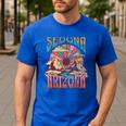 Sedona Arizona Nature Hiking Mountains Outdoors Vintage Men's Casual T-Shirt Royal Blue
