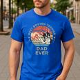 Vintage Best Boston Terrier Dad Ever Dog Father Father's Day Men Girls Kids Men's Casual T-Shirt Royal Blue