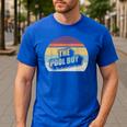 Vintage Retro The Pool Boy Men's Casual T-Shirt Royal Blue
