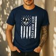 Best Boston Terrier Dog Mom Ever USA Flag For Men Women Kids Men's Casual T-Shirt Navy